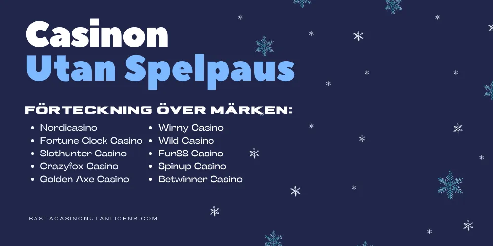Casinon Utan Spelpaus